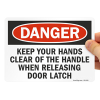Keep Your Hands Clear OSHA Danger Sign