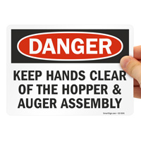 Warning Sign: Keep Hands Clear