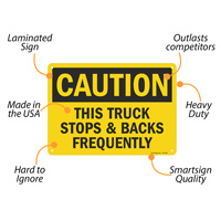 Warning: Truck Makes Frequent Stops and Backs
