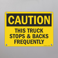 Safety Alert: Truck Stops and Reverses Often