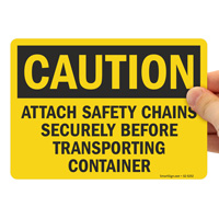 Safety Chains Attachment Sign