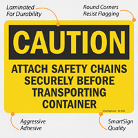 Transporting Container Safety Sign