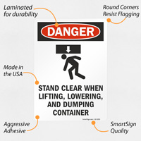 Lifting Containers Danger Sign