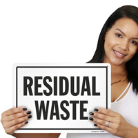 Residual Waste Warning Decal