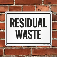 Vehicle signage for residual waste safety