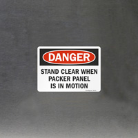 Warning: Packer Panel in Motion - Stand Clear