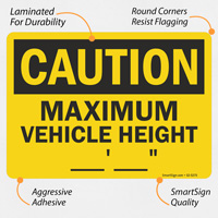 OSHA-Compliant Height Limit Sign