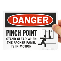 OSHA Sign: Pinch Point Warning