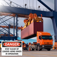 Stay Clear: Loader Arms Operating