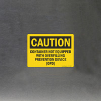 Container Overfilling Alert Sign
