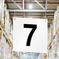 Hanging Aisle Sign: Number 7 - Double-Sided