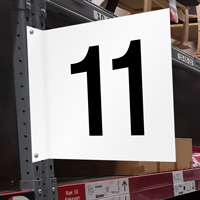 Projecting Aisle Sign Number 11 - Directional Marker