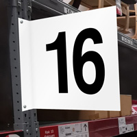 Projecting Aisle Sign Number 16 Directional Marker