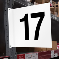 Projecting Aisle Sign Number 17 Directional Marker