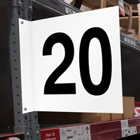 Projecting Aisle Sign Number 20 - Directional Marker