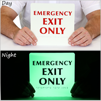 8in. x 8in. Glow TactileTouch™ Exit Sign