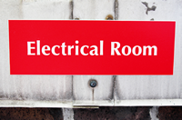 Electrical Room Engraved Signs