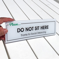 Please Do Not Sit Here Social Distancing Desk Sign