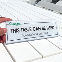 Sanitized This Table Can Be Used Desk Sign