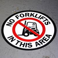 No Forklifts in this Area SlipSafe Floor Signs