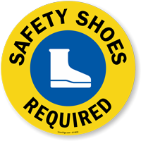 Adhesive floor sign for safety