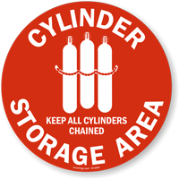 Cylinder Storage Area Sign