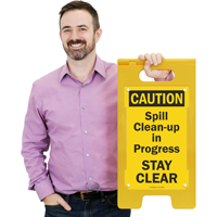 Spill Clean-Up Floor Sign