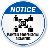 Notice: Maintain social distancing