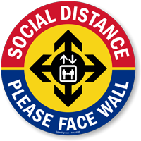 Face Wall Social Distance Floor Sign
