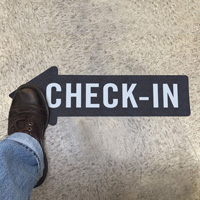 Check-In, Thin Arrow SlipSafe™ Floor Sign