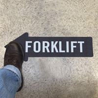 Forklift, Thin Arrow SlipSafe™ Floor Sign