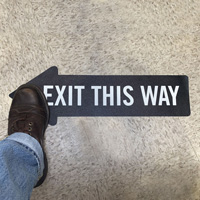 Exit This Way, Thin Arrow SlipSafe™ Floor Sign