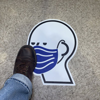 Cut to Shape Face Covering Sign SlipSafe™ Floor Sign