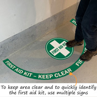 First Aid Kit Floor Decals