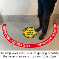 Keep Area Clear Floor Decals