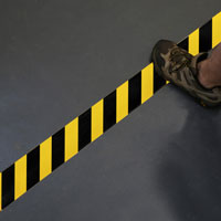 Durable Floor Tape with Striped Pattern