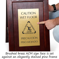Caution Wet Floor Bilingual Graphic Sign