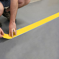Superior mark carpet tape in yellow