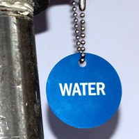 Water Stock Engraved Valve Circular  Tag