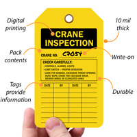 Crane Inspection and Status Record Two-Sided Tags