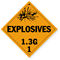 Class 1.3G Explosives Placard
