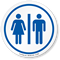 Restrooms Symbol ISO Circle Sign