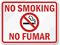 No Smoking Fumar Sign