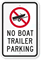 No Boat Trailer Parking Sign