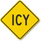 Warning Icy Sign