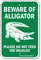 Beware of Alligator, North Carolina Alligator Warning Sign