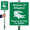 Beware Of Alligator LawnBoss Sign & Stake Kit