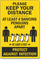 Keep Your Distance At Least 4 Dancing Penguins Apart Sidewalk Sign Panel
