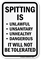 Spitting Is Unlawful Sign