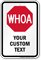 WHOA Add Custom Text Horse Sign